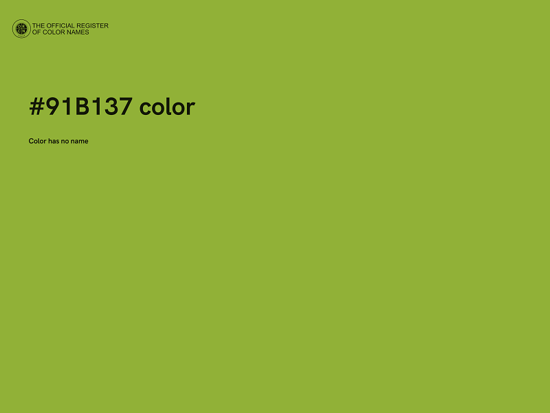 #91B137 color image