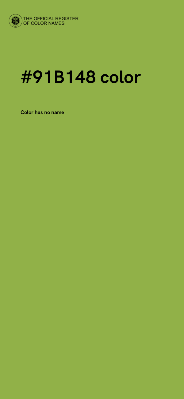 #91B148 color image