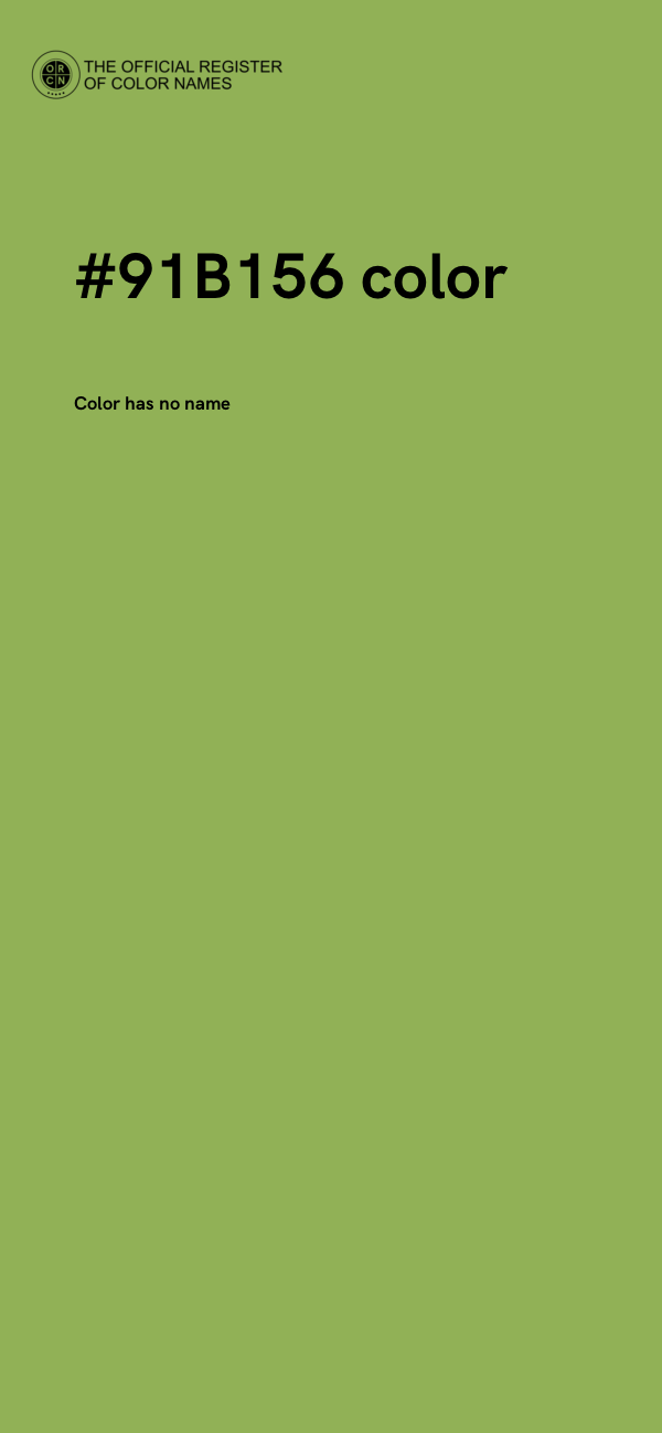 #91B156 color image
