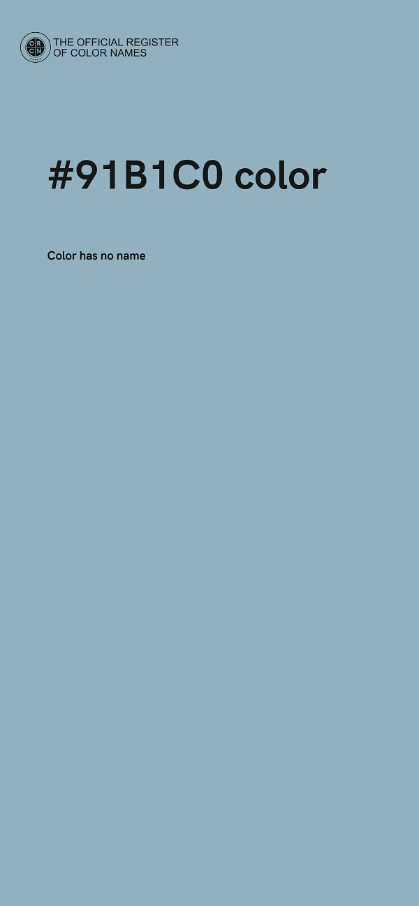#91B1C0 color image
