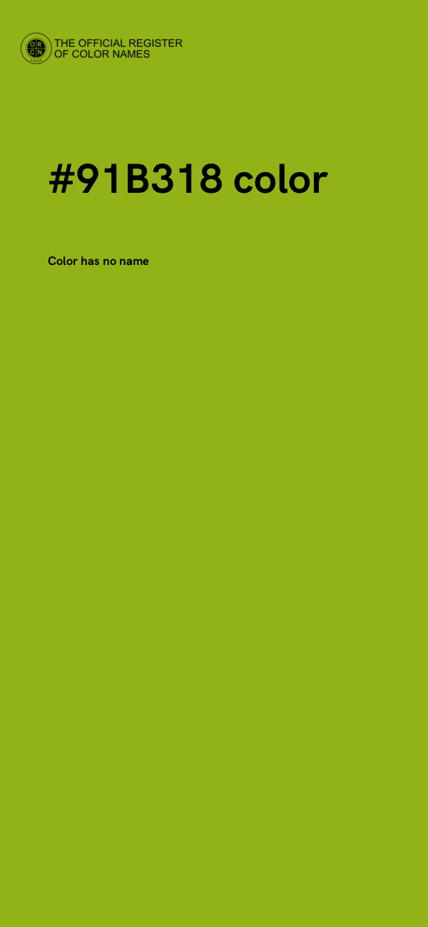 #91B318 color image