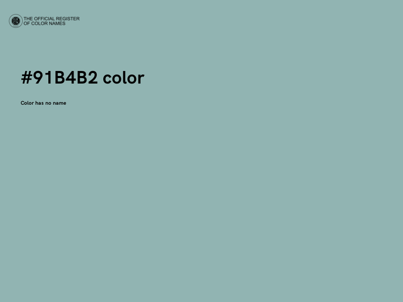 #91B4B2 color image
