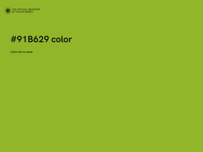 #91B629 color image