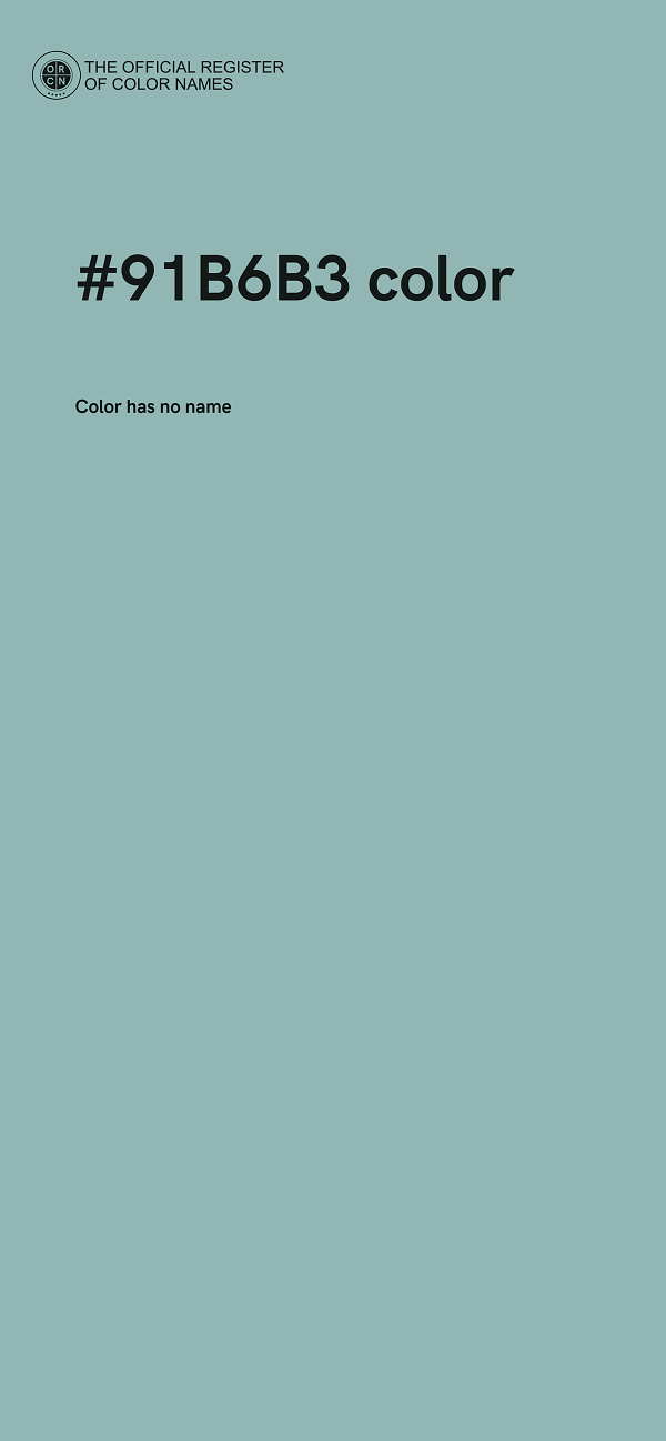 #91B6B3 color image