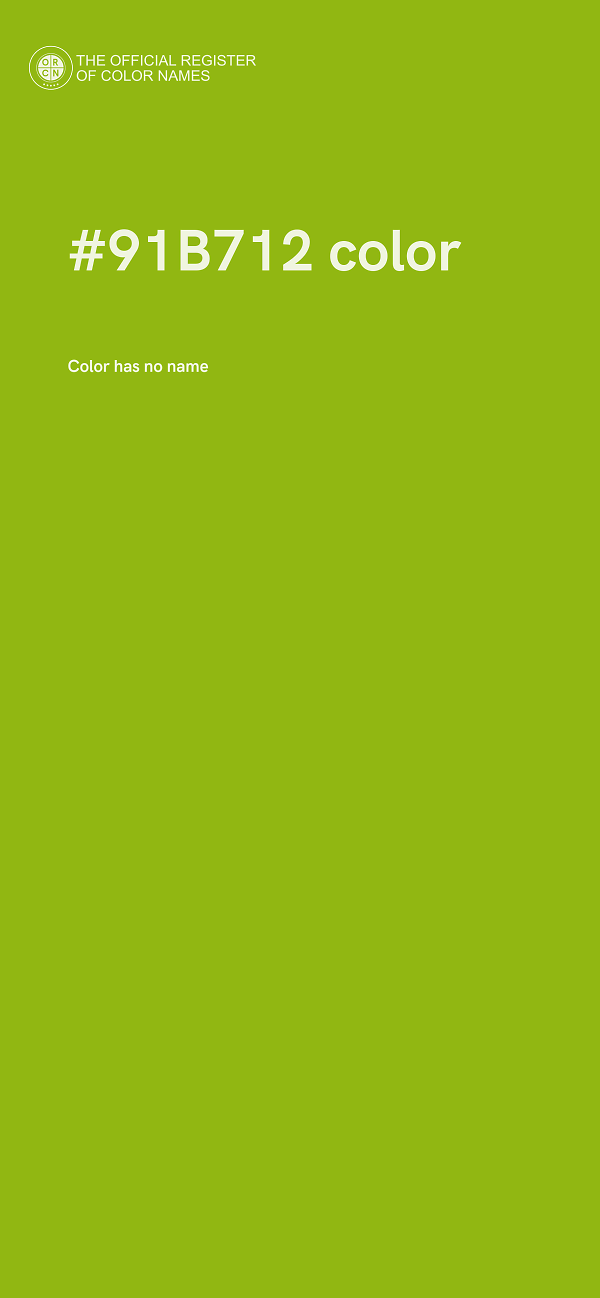 #91B712 color image