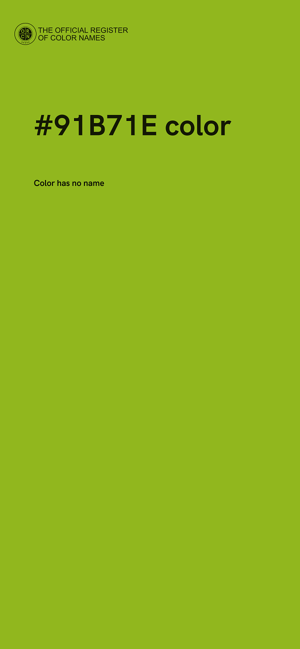 #91B71E color image