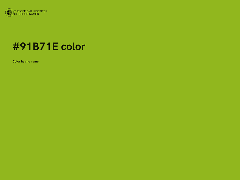 #91B71E color image