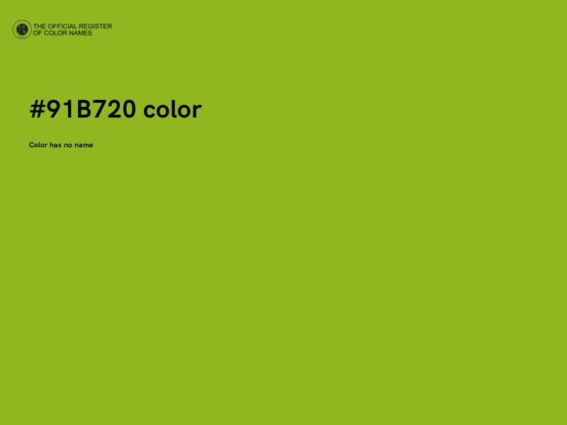 #91B720 color image