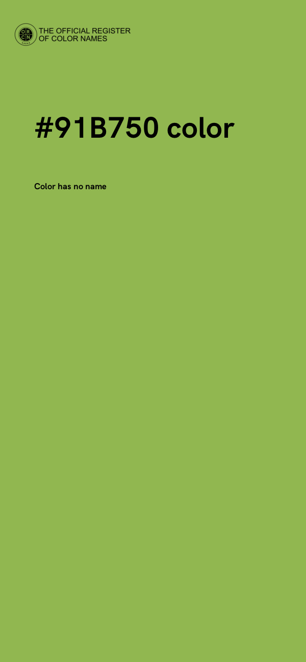 #91B750 color image