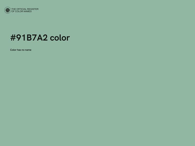 #91B7A2 color image