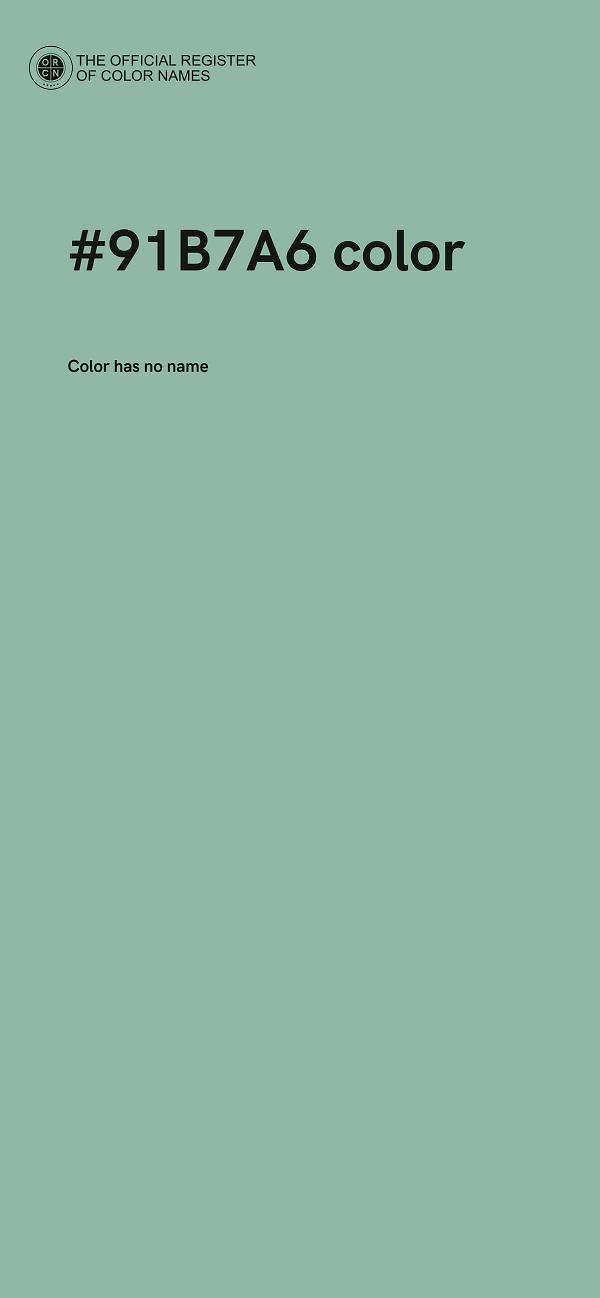 #91B7A6 color image