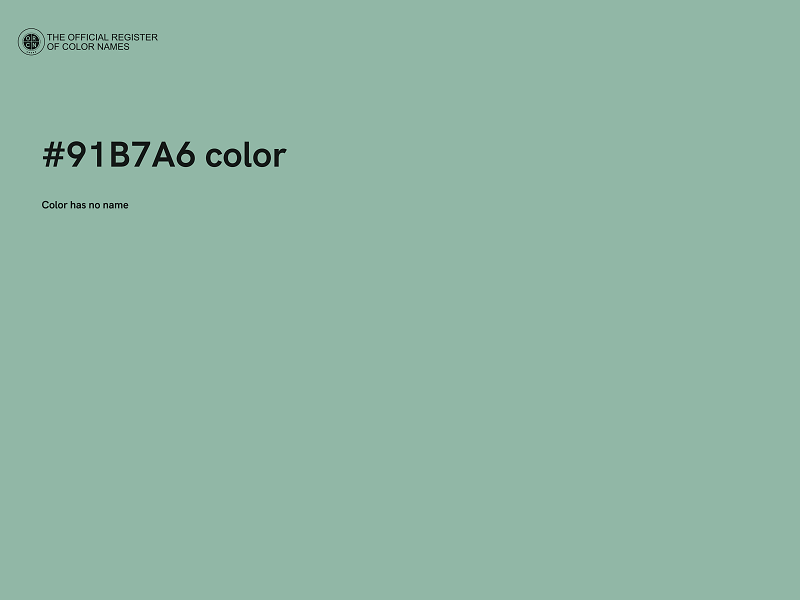 #91B7A6 color image
