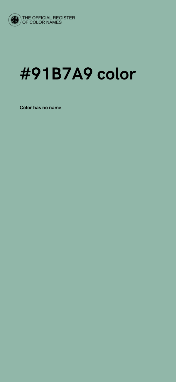 #91B7A9 color image