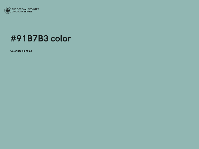 #91B7B3 color image