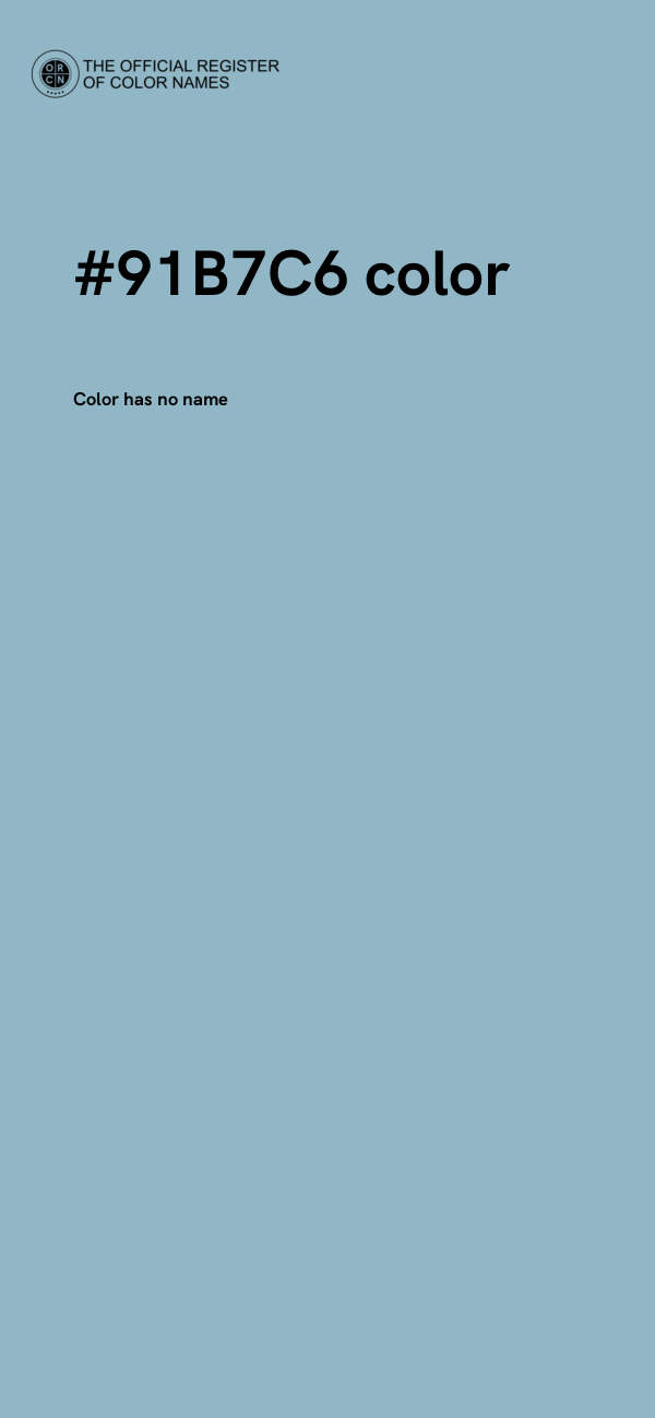 #91B7C6 color image
