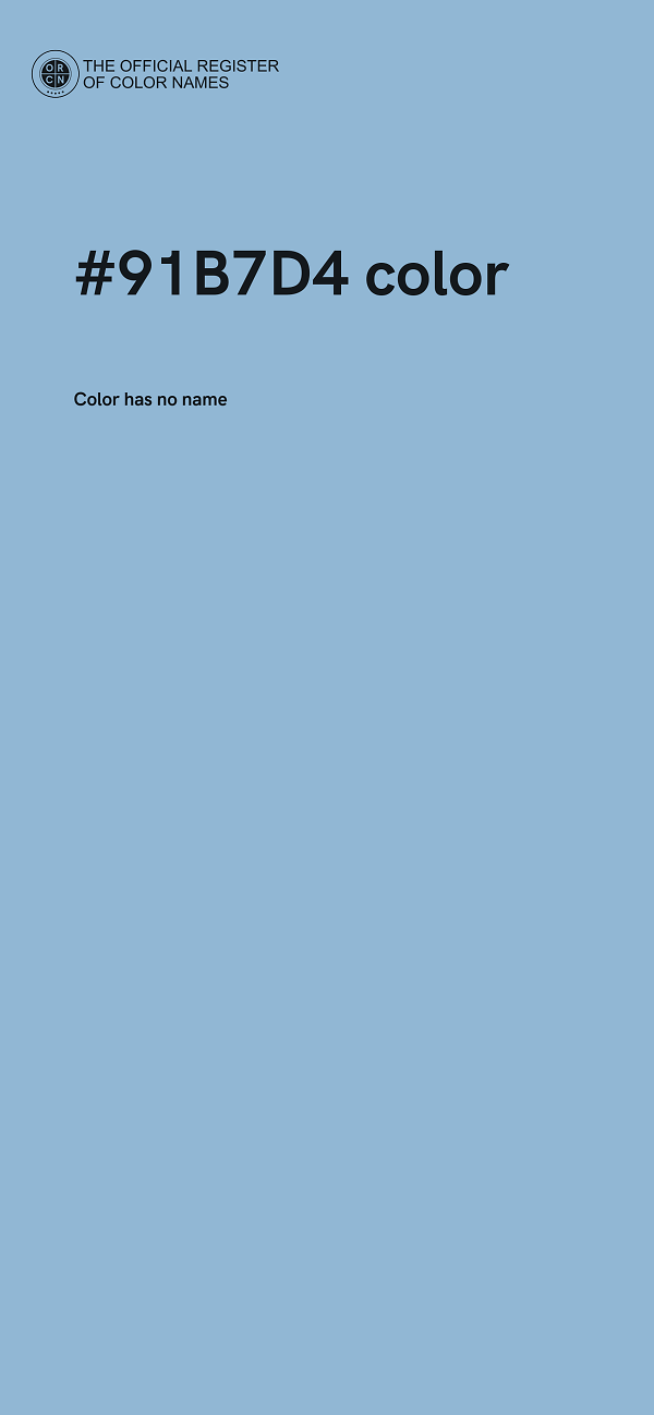 #91B7D4 color image