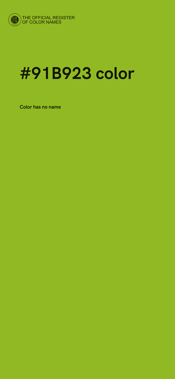 #91B923 color image