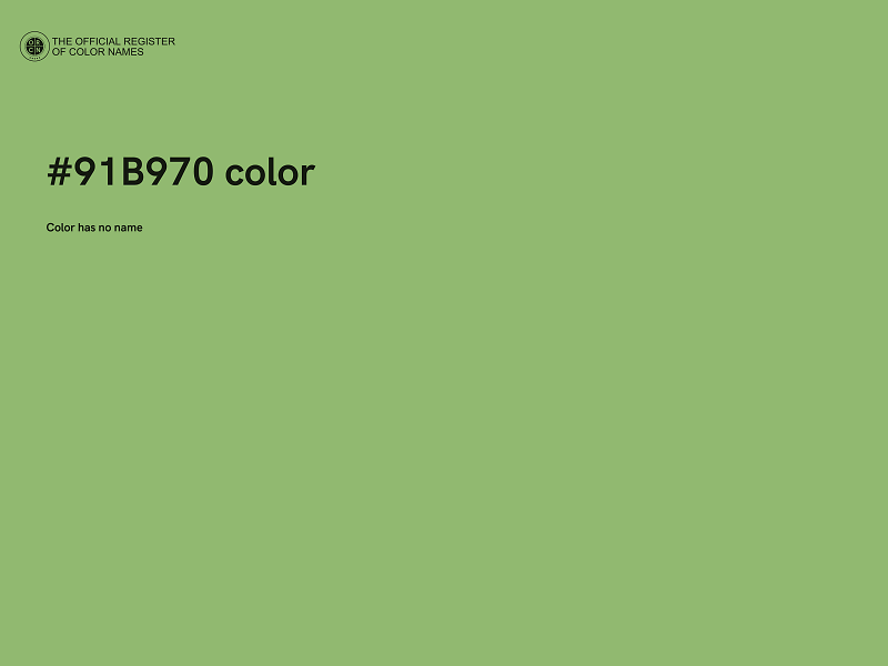 #91B970 color image
