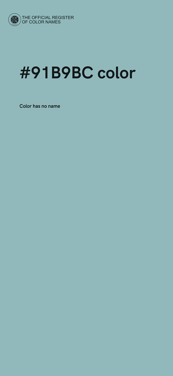 #91B9BC color image