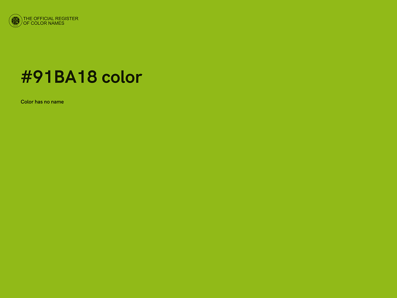 #91BA18 color image