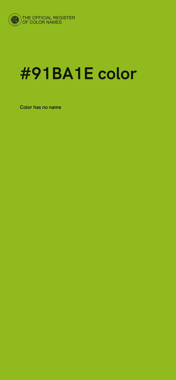 #91BA1E color image