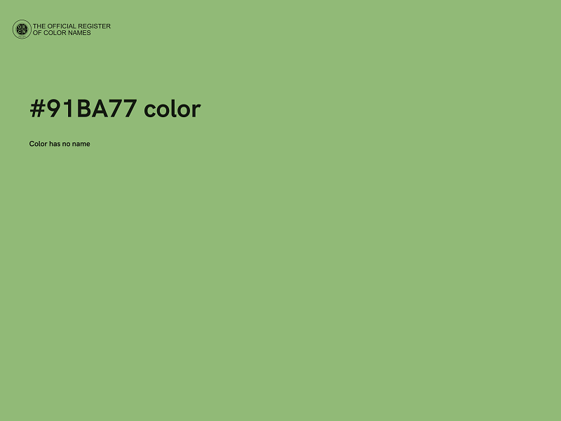 #91BA77 color image