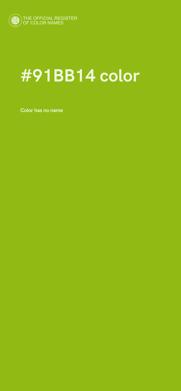 #91BB14 color image