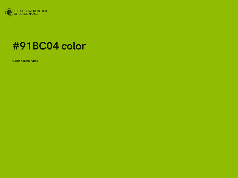 #91BC04 color image