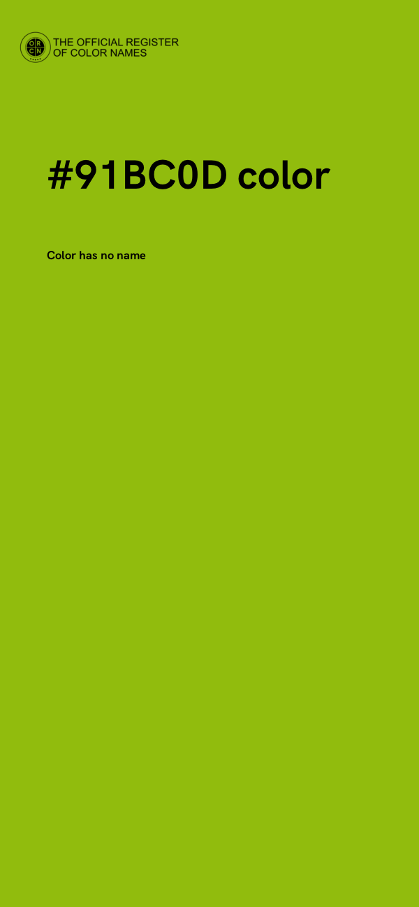 #91BC0D color image