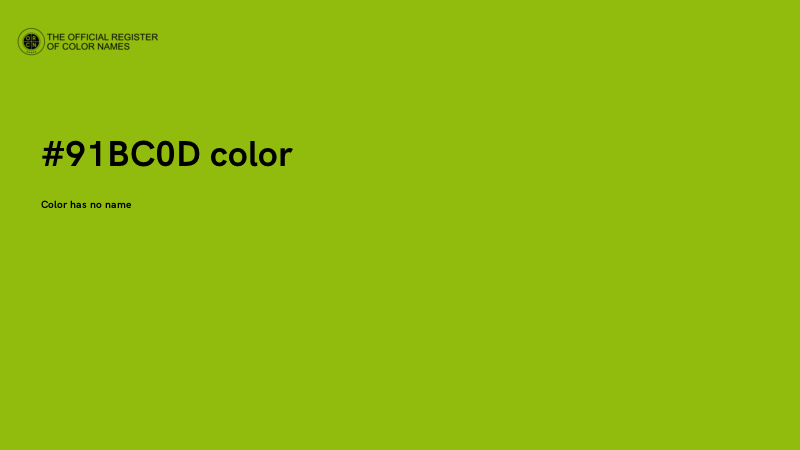 #91BC0D color image