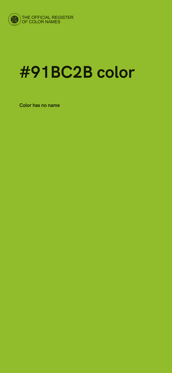 #91BC2B color image