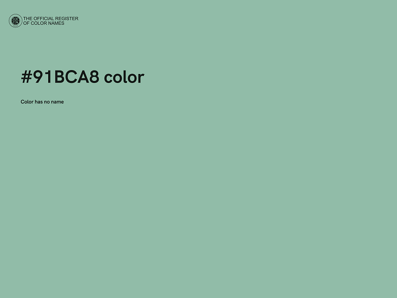 #91BCA8 color image
