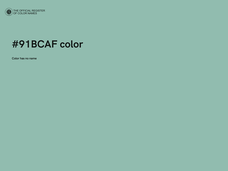 #91BCAF color image