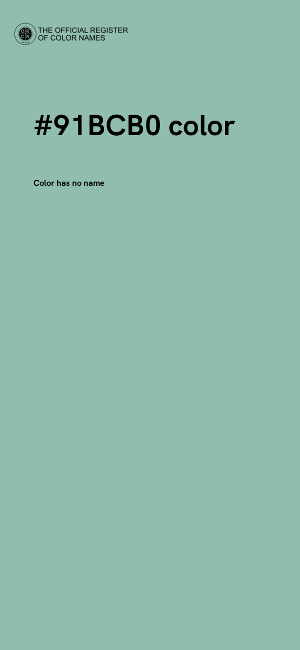 #91BCB0 color image
