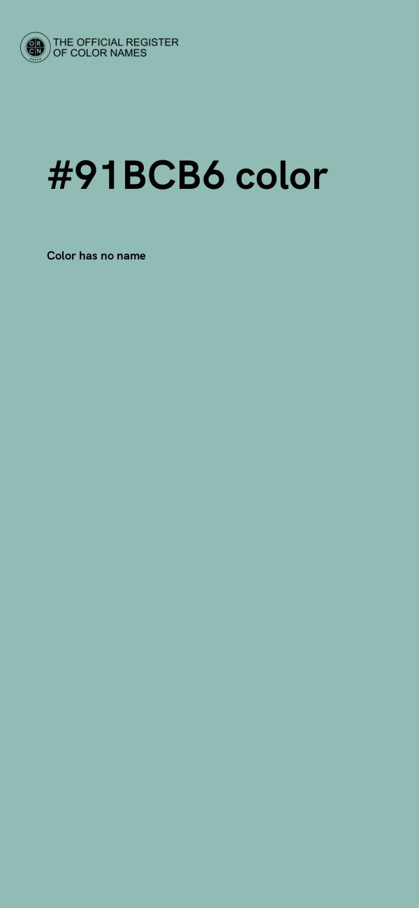 #91BCB6 color image