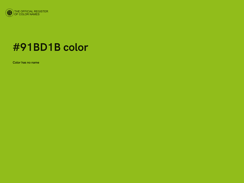 #91BD1B color image