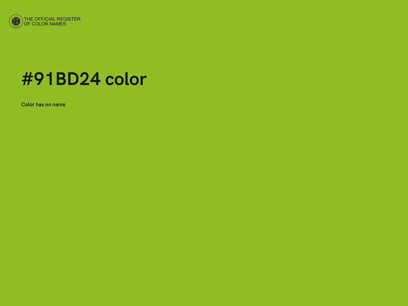 #91BD24 color image