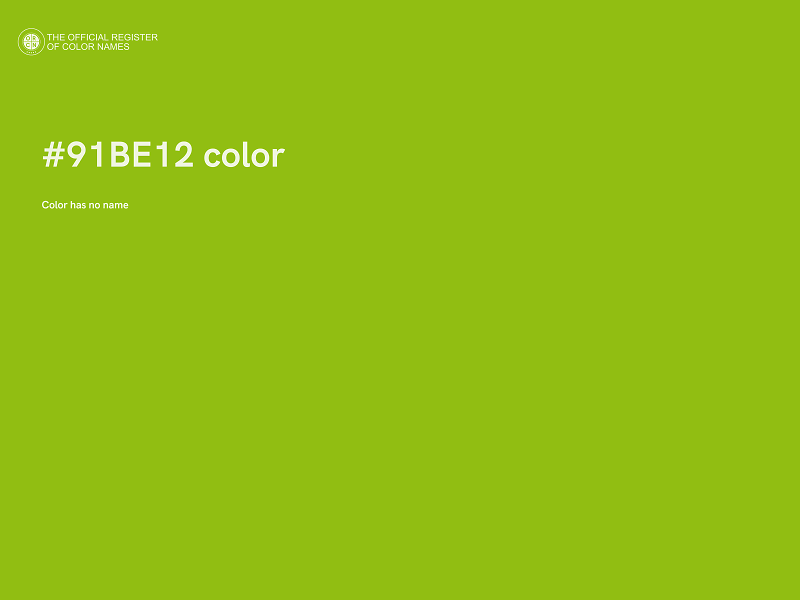 #91BE12 color image