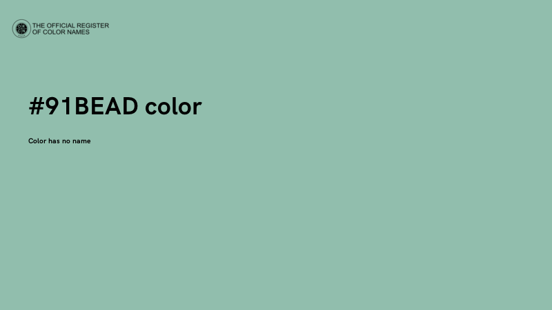 #91BEAD color image