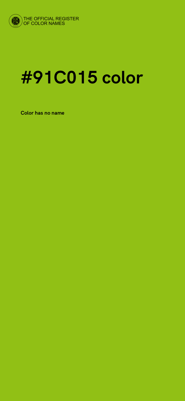 #91C015 color image