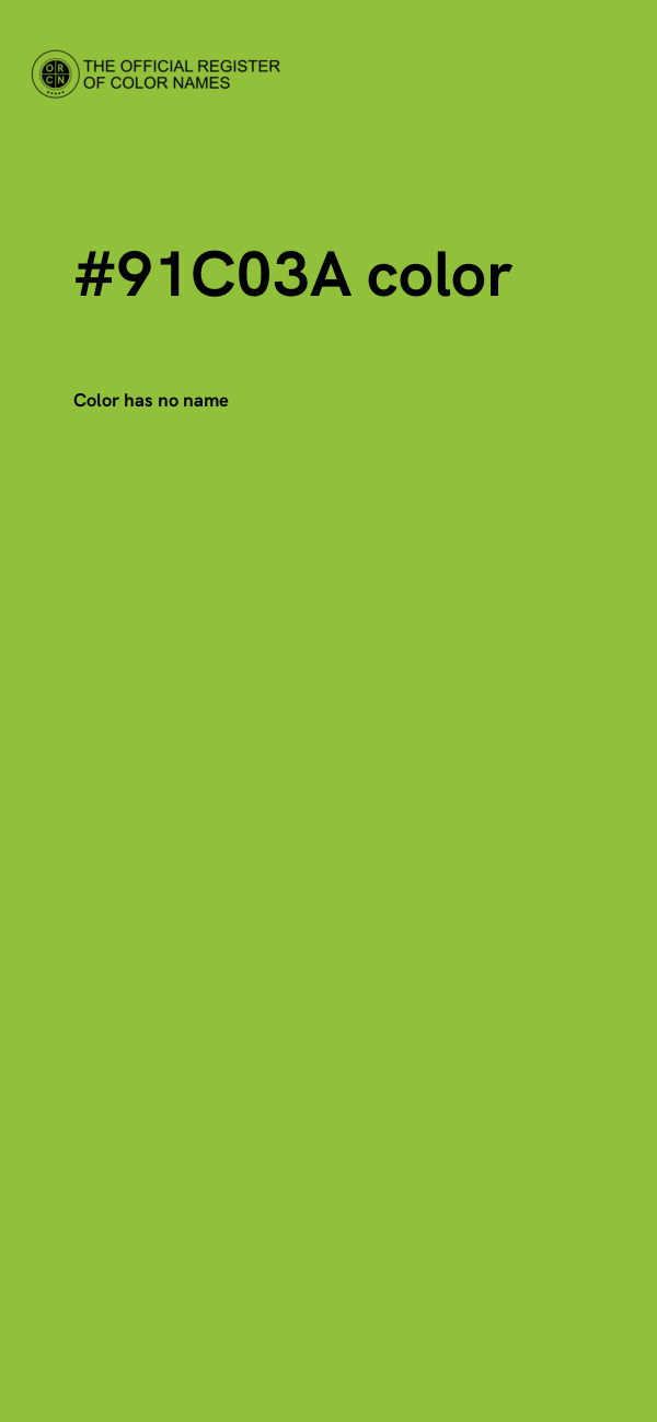 #91C03A color image