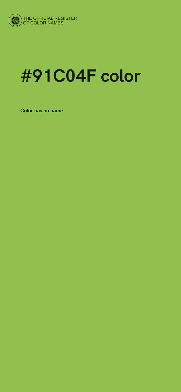 #91C04F color image