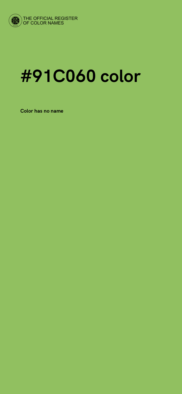 #91C060 color image