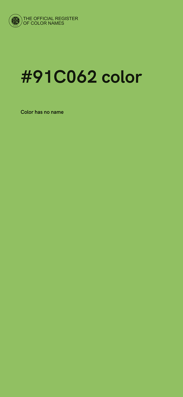 #91C062 color image