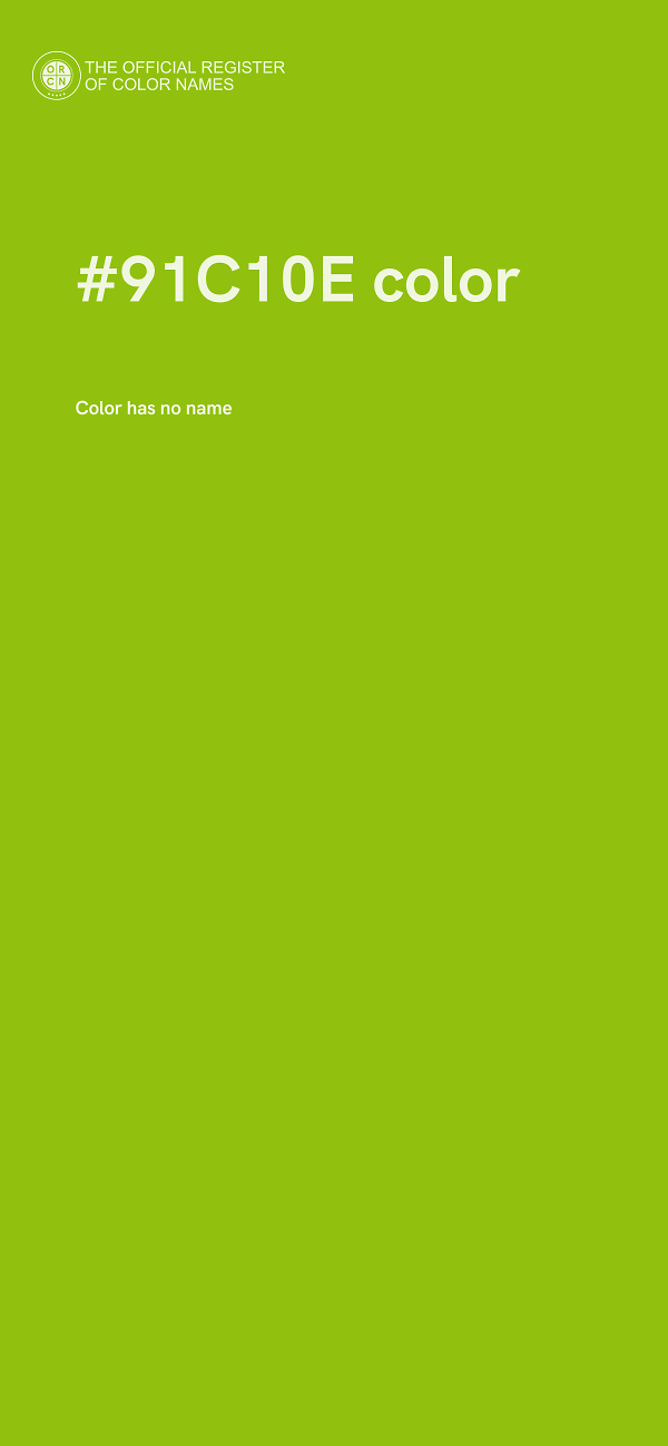 #91C10E color image