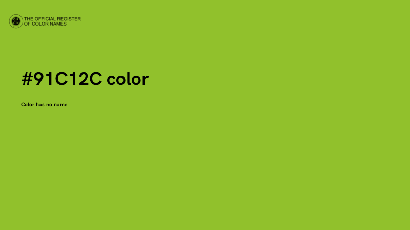 #91C12C color image