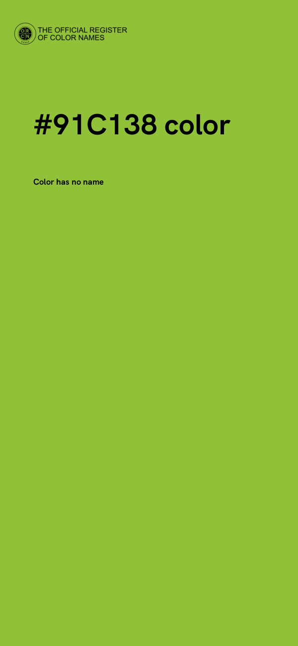 #91C138 color image