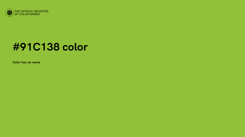 #91C138 color image