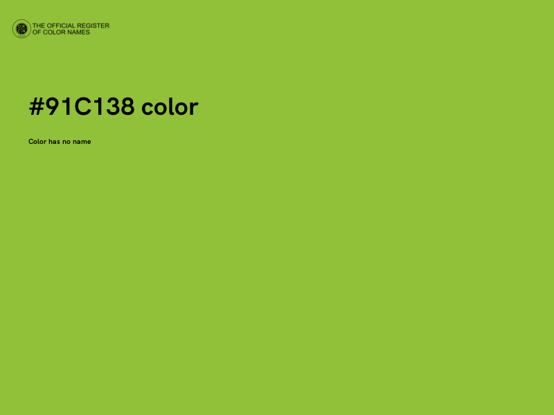#91C138 color image