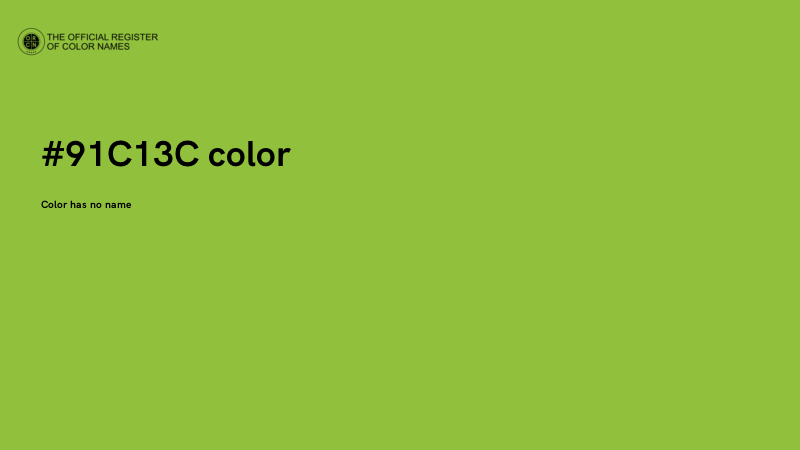 #91C13C color image